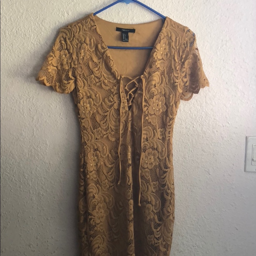 A mid length dress